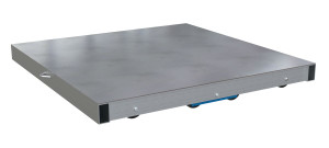 Vestil Aluminum Pallet Dolly with Solid Top Tilt - 42 In. x 42 In. 6000 lb - Silver