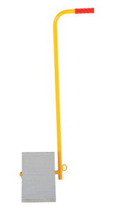 Vestil Aluminum Wheel Chock with Handle - 11-7/8 In. x 17-1/16 In. x 37-9/16 In. - Silver