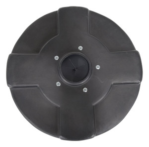 Vestil Low-Density Polyethylene Drum Recycling Lid with Flaps - 30 Gallon - Black