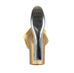 Vestil Brass Manual Drum Faucet with Spring Loaded Handle - 3/4 In. Bung