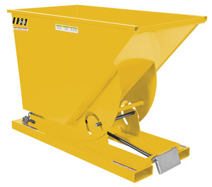 Vestil Steel Medium Duty Self Dumping Hopper - 3/4 Cubic Yard 4000 lb - Yellow