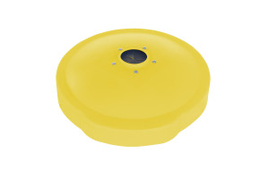 Vestil Low Density Polyethylene Drum Recycling Lid Universal - 55 Gallon - Yellow