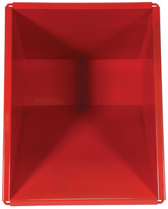 Vestil Steel Light Duty Self Dumping Hopper - 1/2 Cubic Yard 2000 lb - Soda Red
