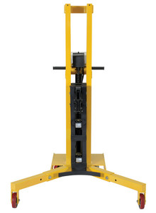 Vestil Steel Portable Ergonomic Drum Truck with Scale - 38-5/8 In. x 35 In. x 64 In. 900 lb - Yellow