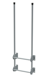 Vestil Steel Walk Through Dock Ladder - 2 Step 300 lb - Silver