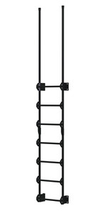 Vestil Steel Walk Through Dock Ladder - 7 Step 300 lb - Black