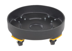 Vestil Polyethylene Heavy Duty Drum Dolly - 30 Gallon 19-3/4 In. x 19-3/4 In. x 8-5/8 In. 600 lb - Black