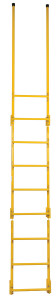 Vestil Steel Walk Through Dock Ladder - 9 Step 300 lb - Yellow