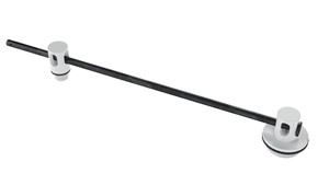 Vestil Plastic Double Drum Lock - 55 Gallon 3 In. x 23-1/8 In. x 3 In. - Black/White