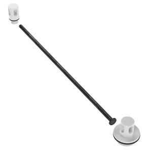 Vestil Plastic Double Drum Lock - 55 Gallon 3 In. x 23-1/8 In. x 3 In. - Black/White