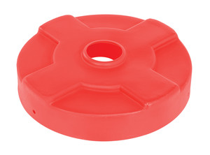 Vestil Low-Density Polyethylene Drum Recycling Lid - 30 Gallon - Red