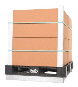 Vestil Aluminum Pallet Dolly with Tilt - 36 In. x 42 In. 6000 lb - Silver
