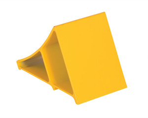 Vestil Aluminum Wheel Chock - 11-3/4 In. x 7 In. x 8 In. - Yellow