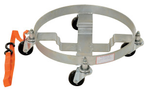 Vestil Steel Multipurpose Drum Dolly - 21-1/2 In. x 21-1/2 In. x 5-7/8 In. 900 lb - Silver