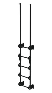 Vestil Steel Walk Through Dock Ladder - 5 Step 300 lb - Black