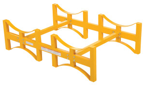 Vestil Steel Stackable Drum Rack - 2 Drum 55 Gallon 29-7/8 In. x 45-1/2 In. x 12-3/4 In. 1600 lb - Yellow