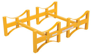 Vestil Steel Stackable Drum Rack - 2 Drum 55 Gallon 29-7/8 In. x 45-1/2 In. x 12-3/4 In. 1600 lb - Yellow
