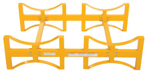 Vestil Steel Stackable Drum Rack - 2 Drum 55 Gallon 29-7/8 In. x 45-1/2 In. x 12-3/4 In. 1600 lb - Yellow