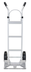 Vestil Aluminum Dual Handle Hand Truck with Hard Rubber Wheels - 19 In. x 19-1/2 In. x 51-1/4 In. 500 lb - Silver