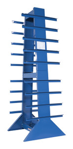 Vestil Steel Double Sided Horizontal Bar Rack - 30-1/4 In. x 30 In. x 83-7/8 In. 2600 lb - Blue