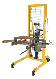 Vestil Steel Economy Portable Drum Lifter/Rotator/Transporter - 52-1/8 In. x 39 In. x 77-3/16 In. 550 lb - Yellow