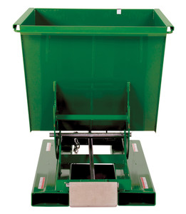 Vestil Steel Medium Duty Self Dumping Hopper - 1/2 Cubic Yard 4000 lb - Green