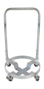Vestil Steel Drum Dolly with Handle Three Tier - 25 In. x 21 In. x 35 In. 900 lb - Silver