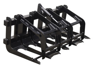 Vestil Steel Skid Steer Grab Bucket - 66-1/2 In. Overall Width - Black
