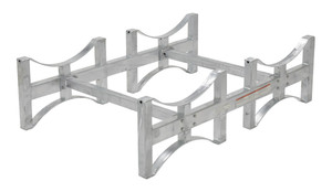 Vestil Galvanized Steel Stackable Drum Rack - 2 Drum 55 Gallon 1600 lb - Gray