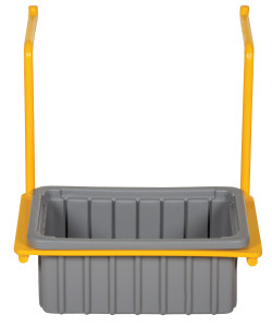 Vestil Plastic Drip Pan With Steel Holder For Drum Storage Racks Gray / - Yellow