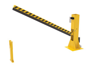 Vestil Steel Dock Barricade Electric/Hydraulic - 8 Ft. - Yellow