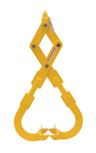 Vestil Steel Heavy Duty Die Lifting Tongs - 20-1/4 In. Maximum Opening Width 2000 lb - Yellow