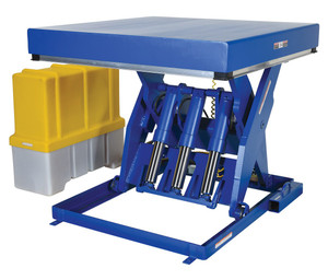 Vestil Steel Electric Hydraulic Lift Table - 48 In. x 48 In. 10000 lb - Blue