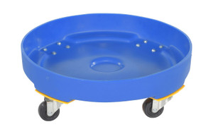 Vestil Polyethylene Heavy Duty Drum Dolly - 55 Gallon 24-1/4 in. x 24-1/4 In. x 8-1/2 In. 600 lb Blue / - Yellow