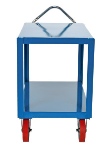 Vestil Steel - 24 In. x 36 In. Platform Ergo Handle Cart with Poly Casters 3600 lb - Blue