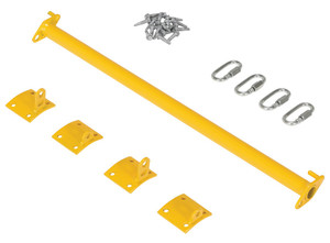 Vestil Steel Dock Chain Barrier Bollard Conversion Hardware Kit - Yellow