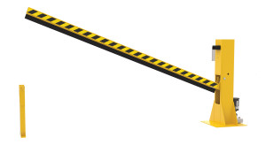 Vestil Steel Dock Barricade Electric/Hydraulic - 10 Ft. - Yellow