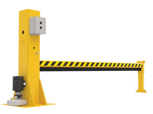 Vestil Steel Dock Barricade Electric/Hydraulic - 10 Ft. - Yellow