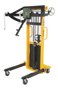 Vestil Steel Manual Drum Lifter/Rotator/Transport - 51-1/2 In. x 34 In. x 82-5/8 In. 550 lb - Yellow/Black