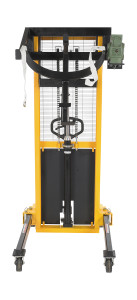 Vestil Steel Manual Drum Lifter/Rotator/Transport - 51-1/2 In. x 34 In. x 82-5/8 In. 550 lb - Yellow/Black