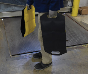 Vestil Vinyl Dock Draft Mats - 18 In. Usable Length Black / - Yellow