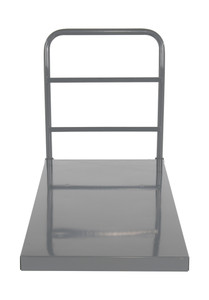 Vestil Steel Smooth Deck Platform Truck with - 4 In. x 2 In. Mold On Rubber Casters 2000 lb - Gray