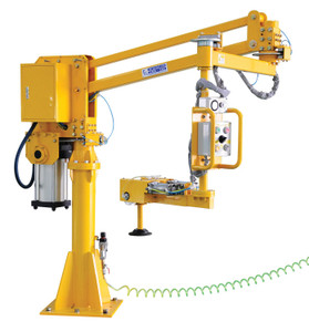 Vestil Steel Air Balance Jib Lifter Floor Mounted Maximum Arm Length - 78-1/4 In. 250 lb - Yellow