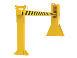 Vestil Steel Dock Barricade Manual Hand Crank - 8 Ft. - Yellow