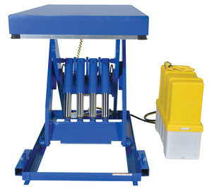 Vestil Steel Electric Hydraulic Lift Table - 55 In. Height 12000 lb - Blue