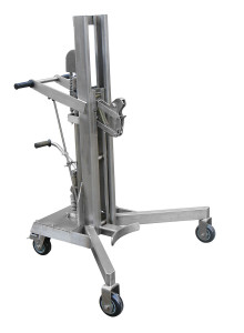 Vestil Stainless Steel Drum Lifter/Transporter - 35 In. x 48 In. x 63 In. 800 lb - Silver