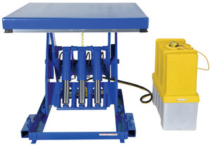 Vestil Steel Electric Hydraulic Lift Table - 44 In. Height 8000 lb - Blue