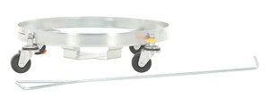 Vestil Steel Mobile Drum Dolly with Handle - 30-7/8 In. x 30-7/8 In. x 6-1/4 In. 1000 lb - Silver