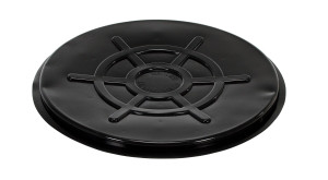 Vestil Polyethylene Drum Cover Closed Head - 55 Gallon - Black