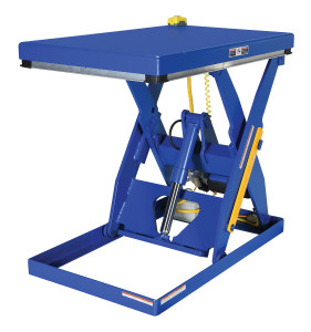 Vestil Steel Electric Hydraulic Lift Table - 43 In. Height 1000 lb - Blue